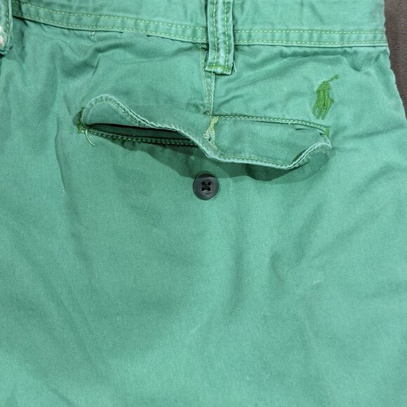 Vintage Polo Ralph Lauren Men’s Chino Shorts Size 36 Green with Pony Logo - Picture 4 of 8